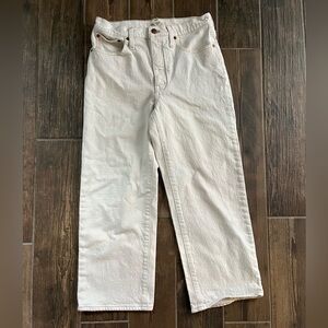 Madewell cropped wide leg jeans